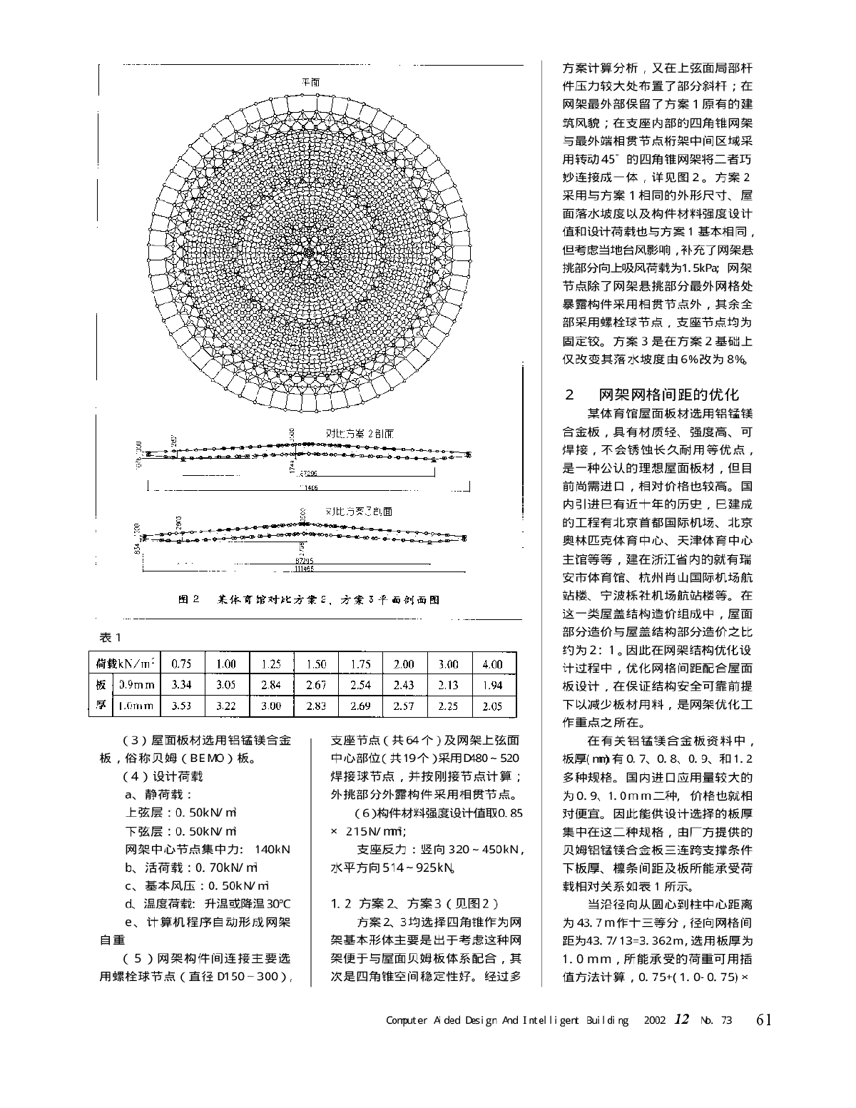 体育馆圆形网架结构的优化设计-图二