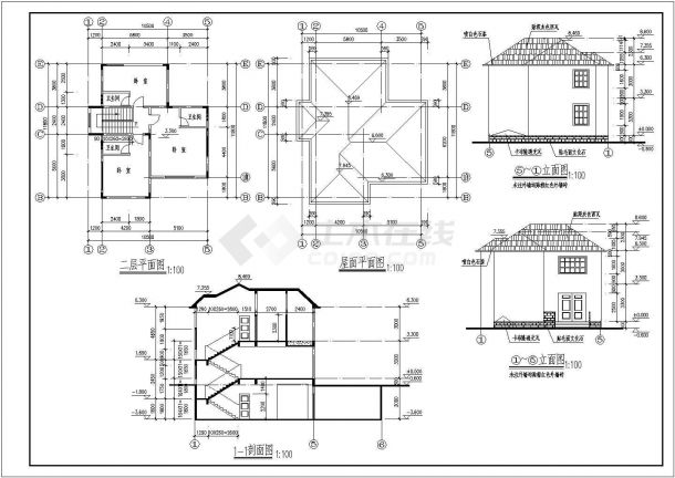 某二层带地下室别墅建筑设计图（长11.8米 宽10.5米）-图一