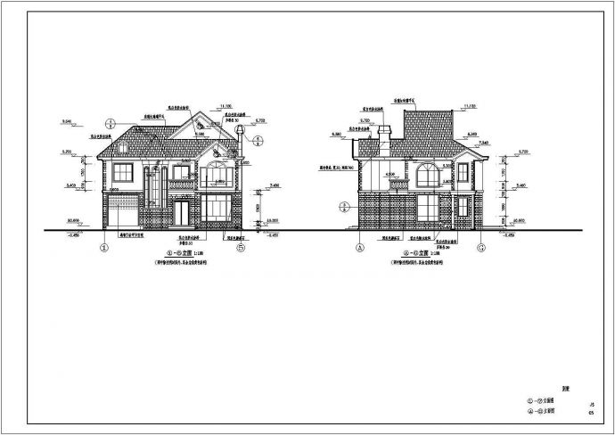 某二层美式别墅建筑设计图（长12.5米 宽12米）_图1