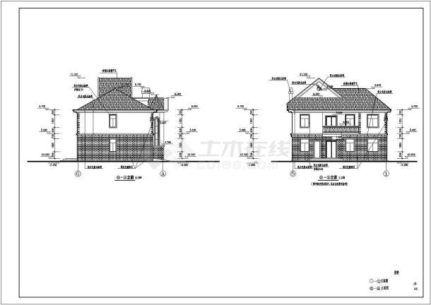 某二层美式别墅建筑设计图（长12.5米 宽12米）-图二