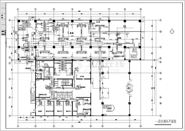 某地饭店综合楼中央空调设计图（共15张）-图一