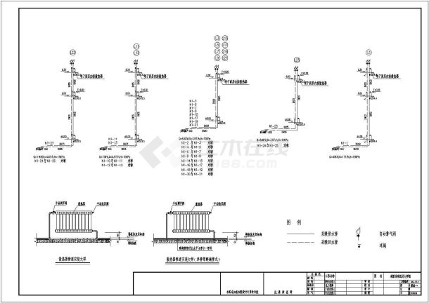 大连某城市广场1#2#楼采暖设计图（共8张）-图一