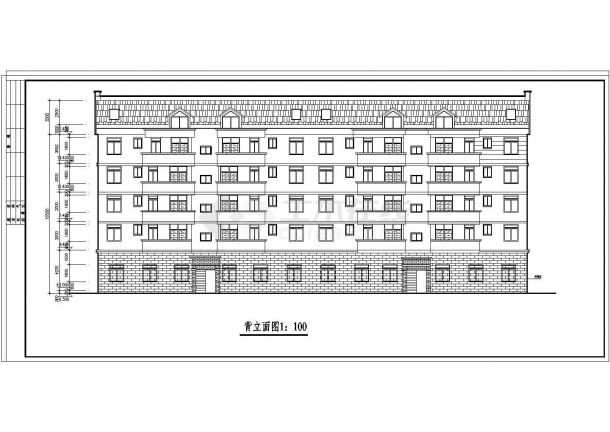 【上海】某商住综合楼建筑设计方案-图一