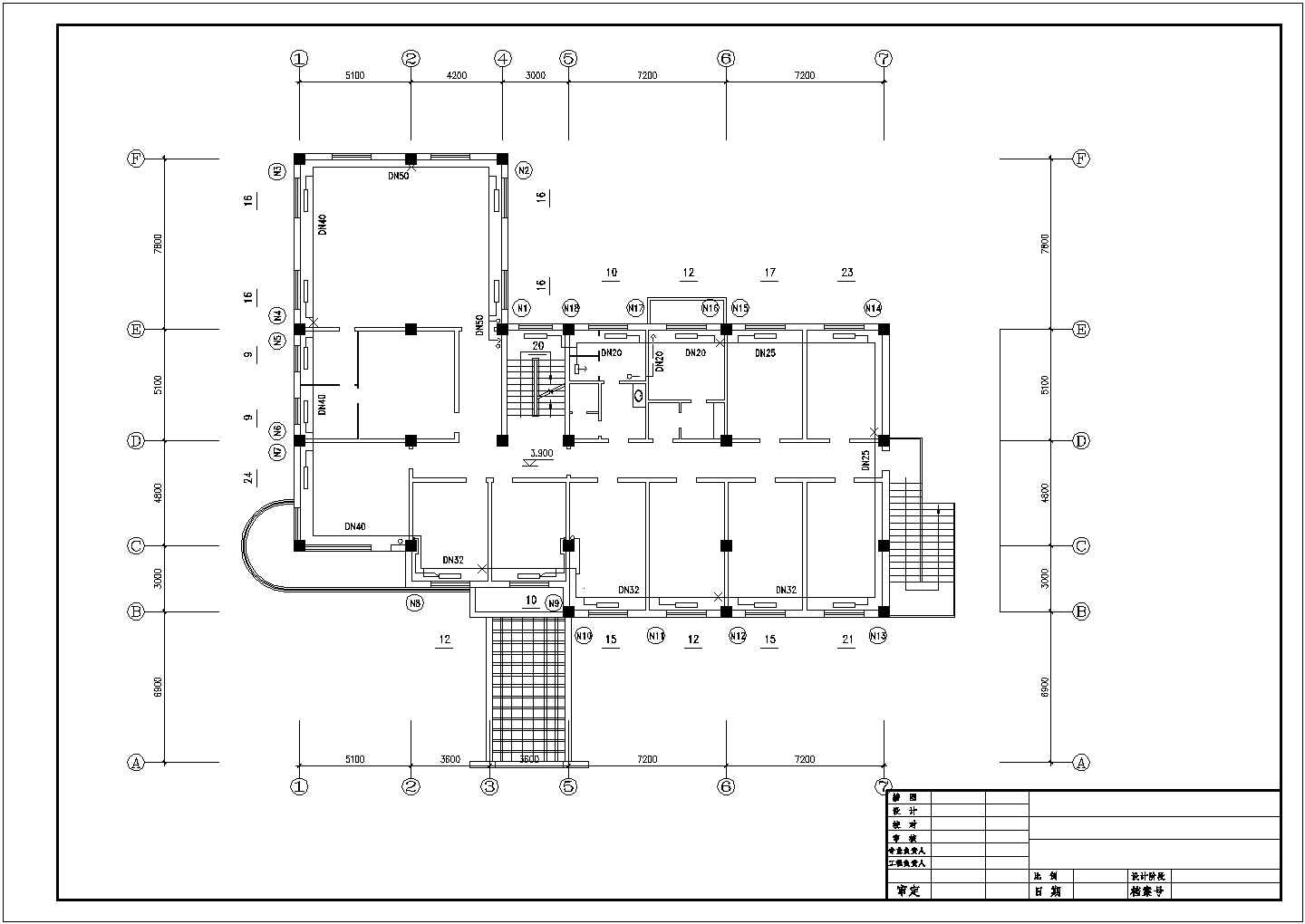 【黄山市】某市区综合楼建筑室内采暖系统图