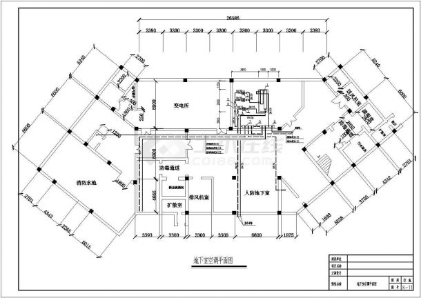 【通州市】某洗浴中心中央空调设计图-图二