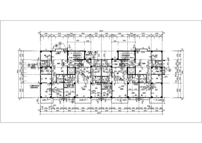 某地区某多层办公楼建筑设计施工图平面图_图1