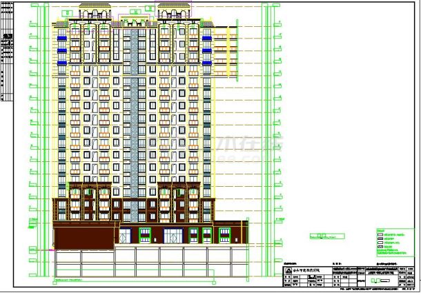 某地大型商住楼建筑设计图（全套）-图一