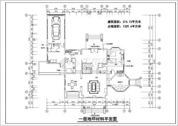 某二层别墅建筑设计方案（长21.907米 宽19.62米）-图二