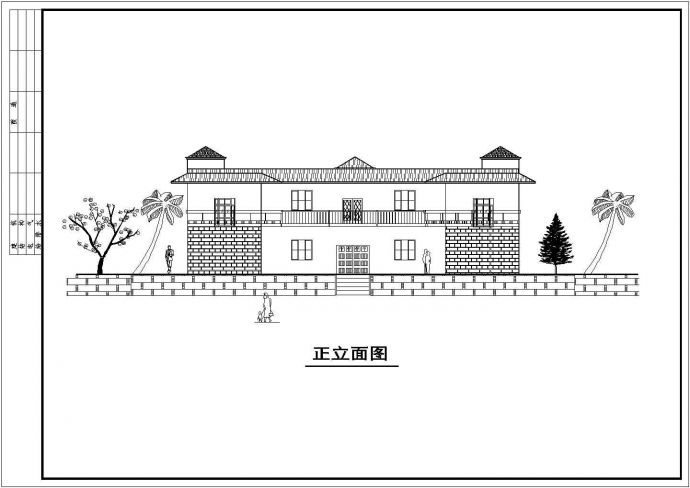 某二层别墅建筑方案设计（长24.3米 宽14.4米）_图1