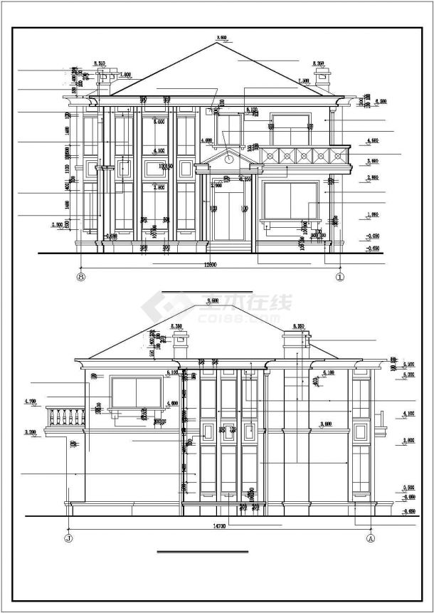 阿里苏丹某别墅建筑设计方案图（共5张）-图一