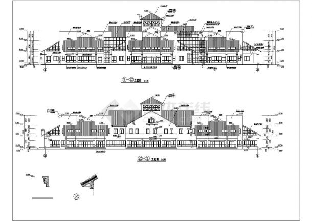 北美某风情别墅建筑设计方案图（共12张）-图二