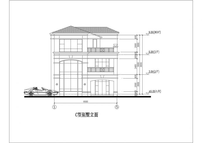 某地小型别墅建筑设计方案图（共10张）_图1