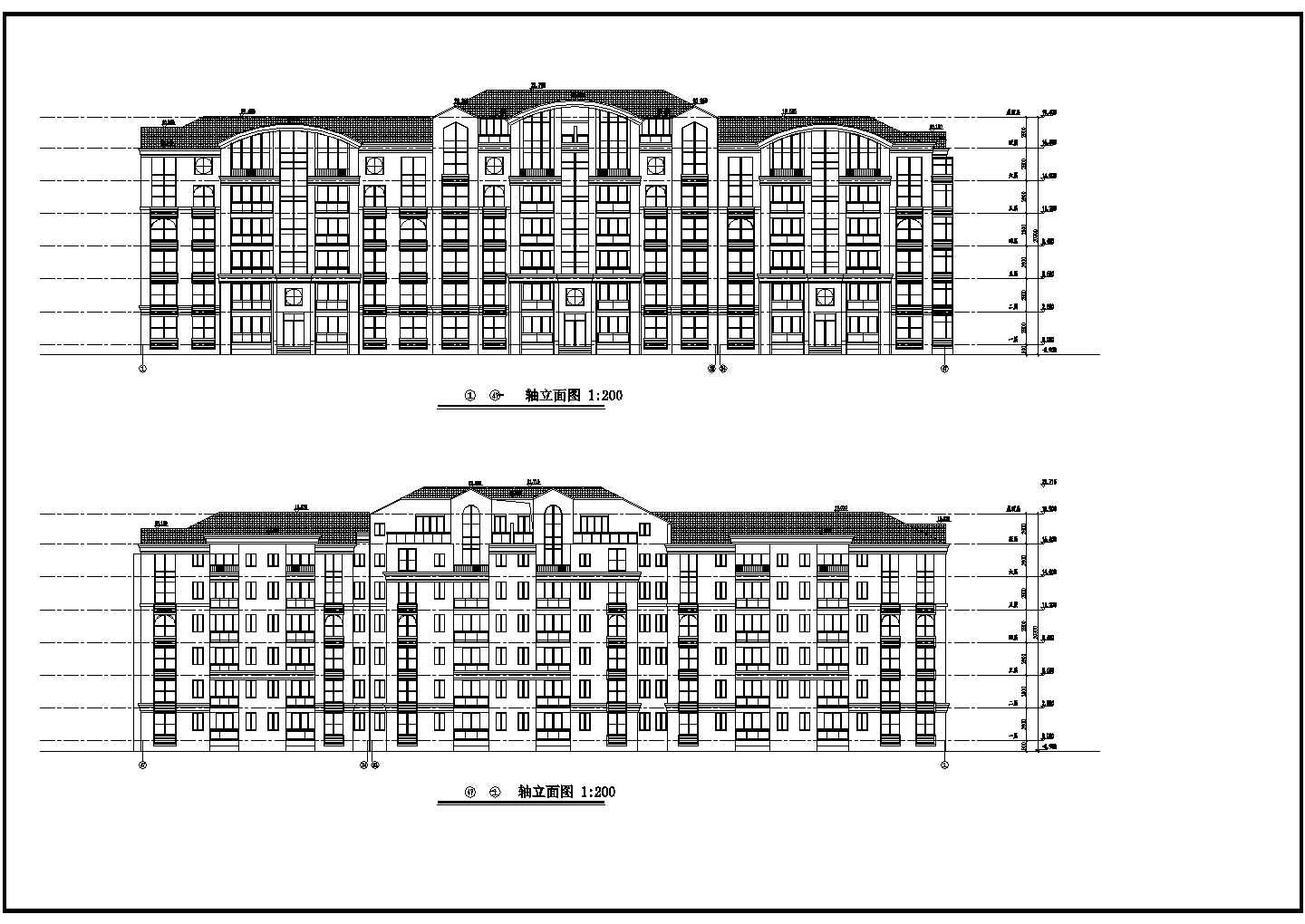 某地别墅E型建筑设计施工图（共4张）