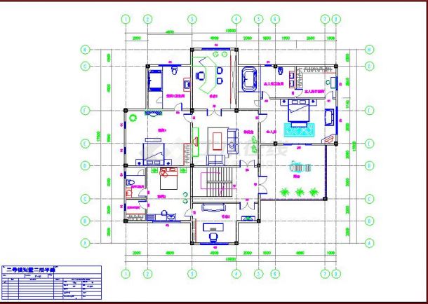 某地小型别墅二号楼建筑设计施工图-图二