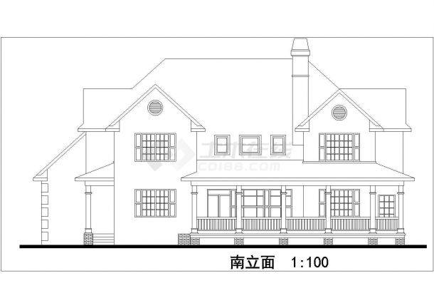 某别墅的方案建筑施工图（共4张）-图一