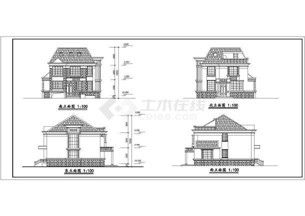 某别墅的方案建筑方案图（共6张）-图二