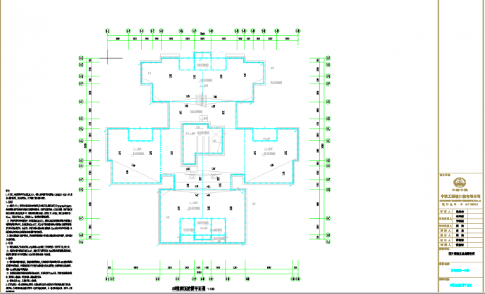 某地框架剪力墙结构办公楼电气图CAD图纸_图1