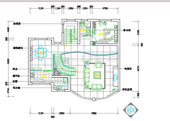 某地别墅竹苑小区建筑设计图（共8张）-图二
