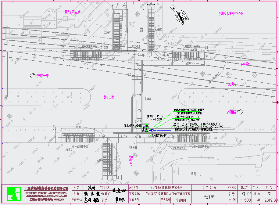 某地人行地下通道工程电气施工图CAD图纸