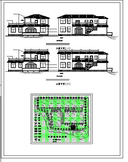 某地钓鱼别墅建筑设计方案（共5张）-图一