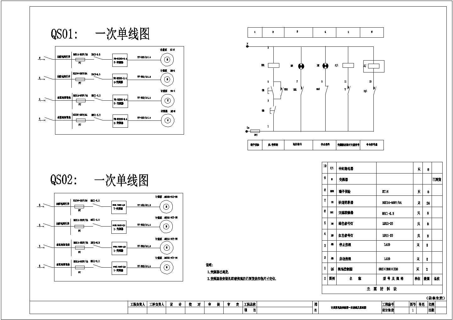 【安徽省】南部地区某电控柜设计图纸