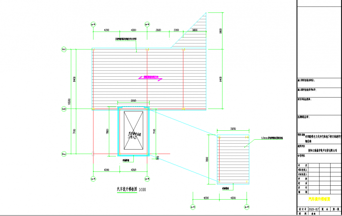 某地轻型钢结构步行街屋面结构施工图CAD图纸_图1