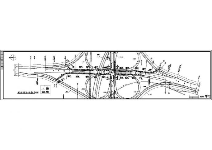 某立交桥非机动车道、人行道雨水排水设计图_图1