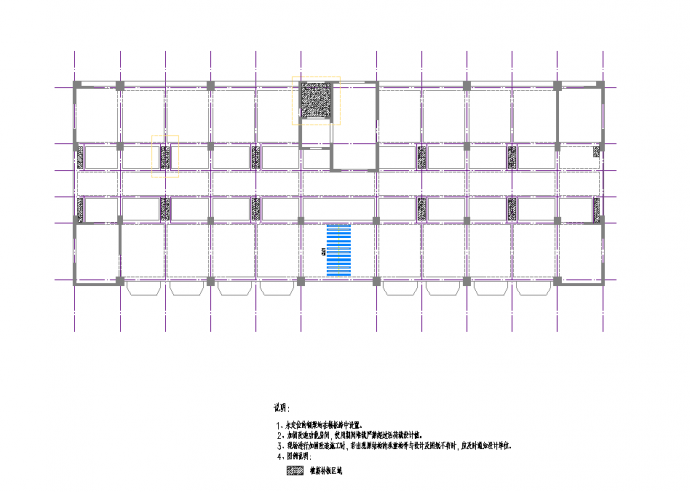 某地办公楼加固改造图_增设钢梁碳纤维布植筋CAD图纸_图1