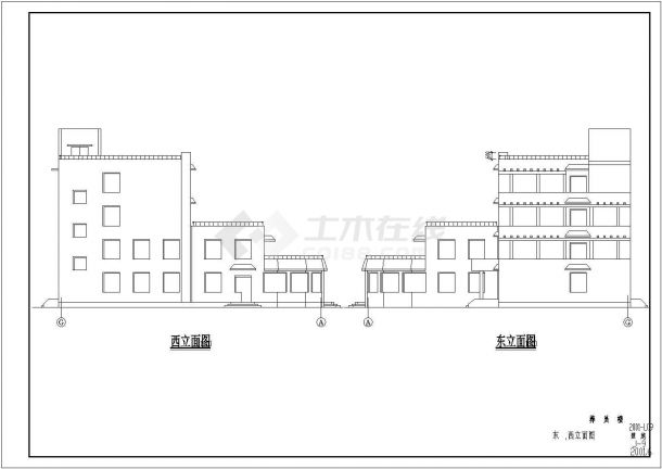 某地区的养老院建筑设计施工平面图-图一