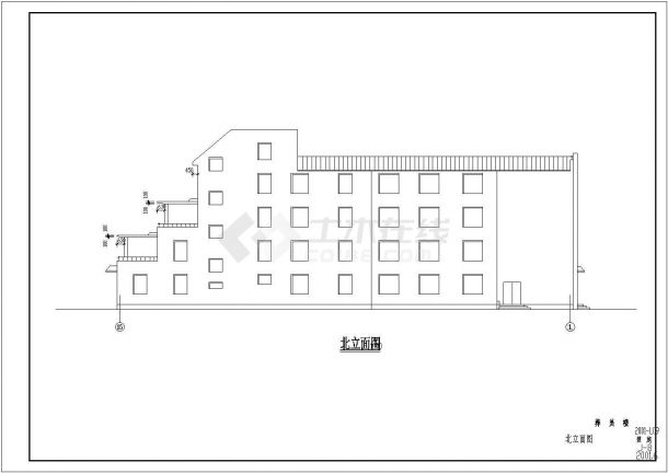 某地区的养老院建筑设计施工平面图-图二