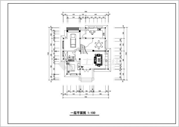 【江苏】某地豪华大别墅建筑设计施工图纸-图一