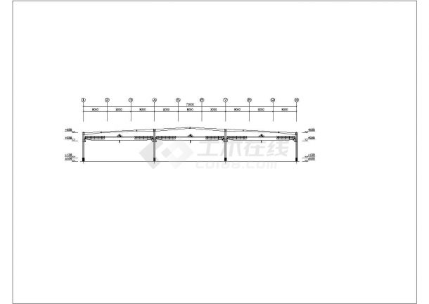 某公司钢结构工程CAD设计图（共6张）-图二