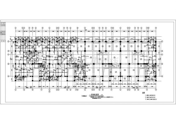 底框六层砖混住宅楼图纸（共12张）-图二