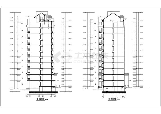 【上海】某小区小高层建筑施工图纸-图二