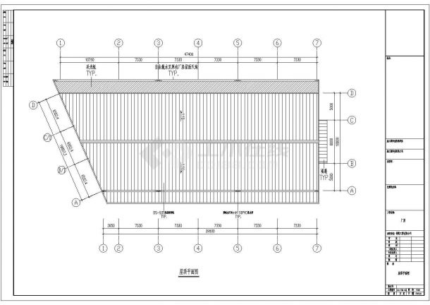 公司框架厂房CAD设计图-图一