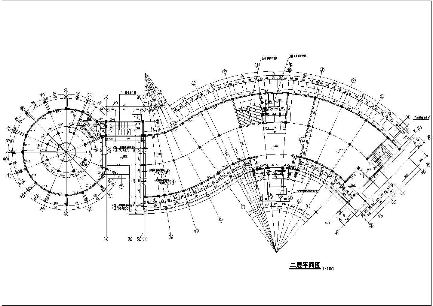 小区会所装修设计CAD施工图（含设计说明）