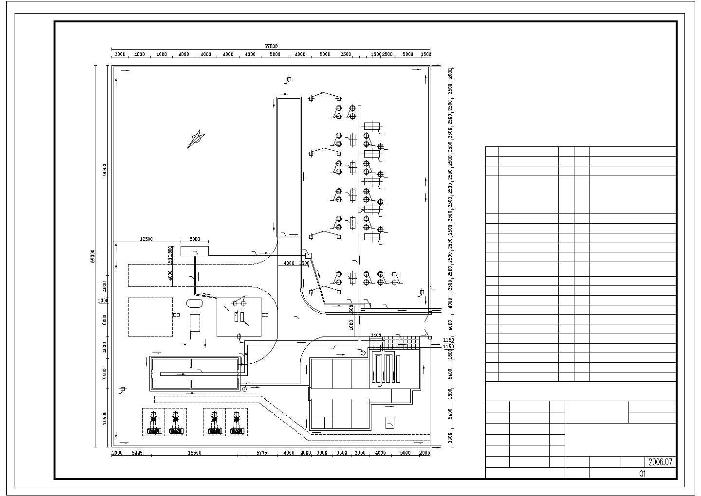 某变电站城南基础总平面设计施工图
