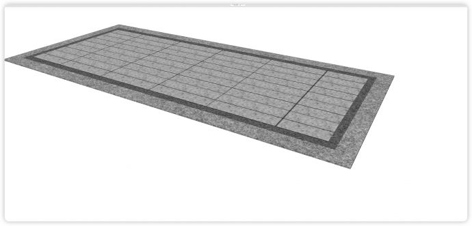 深灰色波导线长条拼接新中式园路铺装su模型_图1