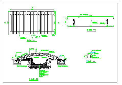 某地小型溪桥的建筑设计施工详细图纸-图一
