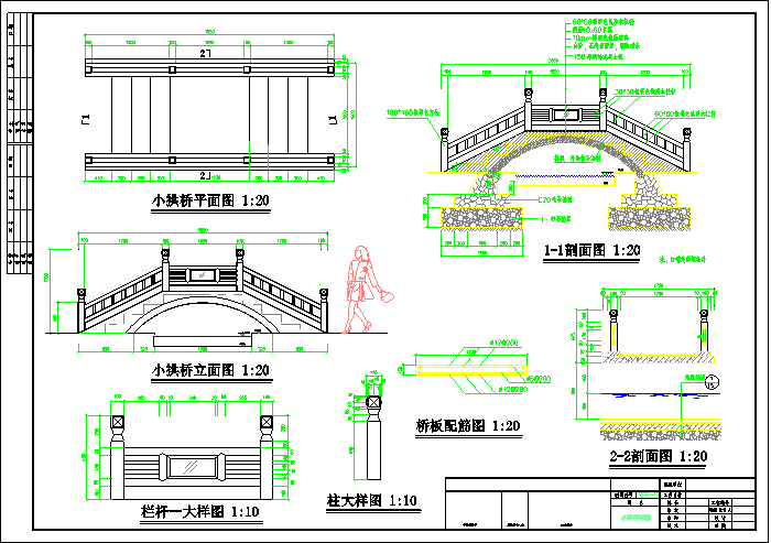 某地小型拱桥建筑设计施工详细图纸