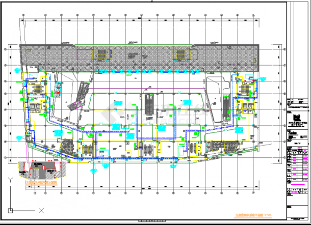 某地广场暖通-二层空调通风系统平面图CAD图纸-图二