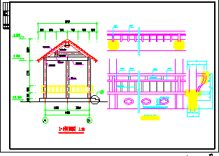 某地小型复古E六角亭建筑设计施工图-图二