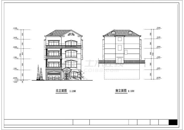 某地多层别墅的建筑设计方案详细图-图一