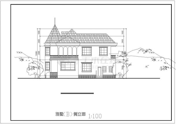 某二层别墅建筑设计方案图（共5张）-图二