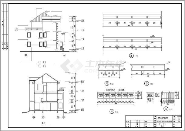 【广州】某冠迪花园双连别墅建筑施工图-图二