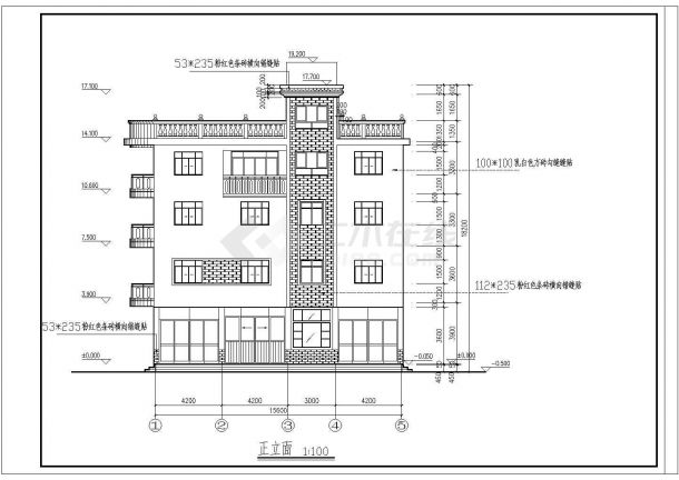 私人商住宅楼建筑图（含设计说明）-图一
