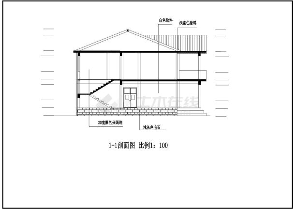 【天津】某地别墅外形建筑设计方案-图一