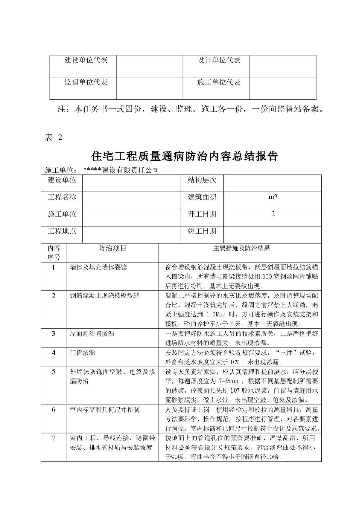 住宅工程质量通病防治任务书及专项方案-图二