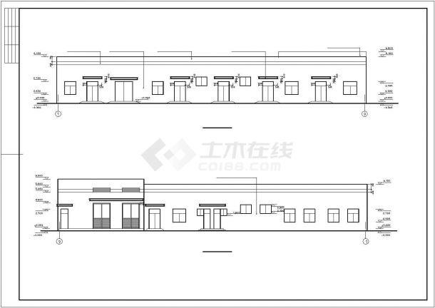 某汽车厂机修动力车间建筑设计图（共7张）-图二