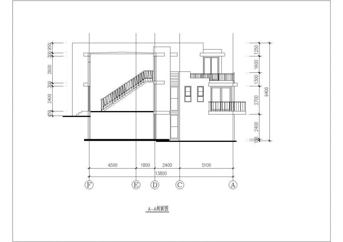 某地别墅建筑设计平立面施工详细图_图1